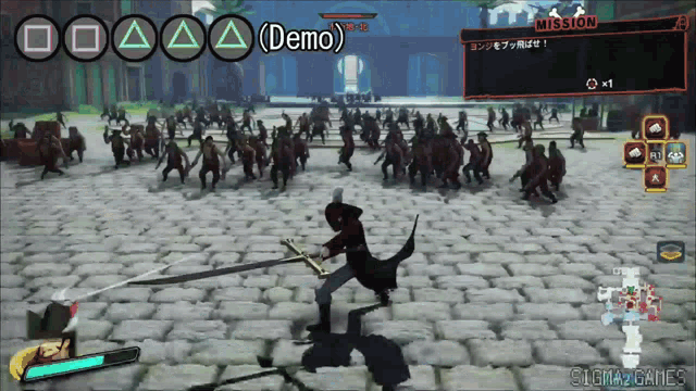 a screenshot of a video game with the words demo on the bottom