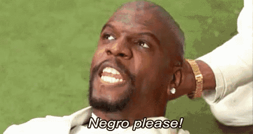 a man with a beard is laying on the ground and saying `` negro please ! ''