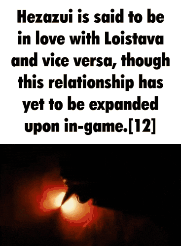 a poster that says hezazui is said to be in love with loistava