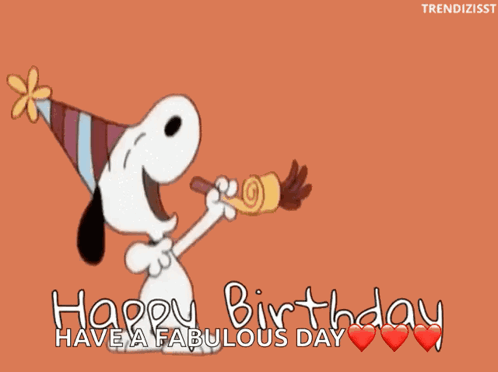 Happybirthday Snoopy GIF