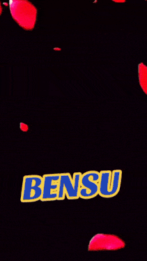 a cartoon explosion with the name bensu in the center