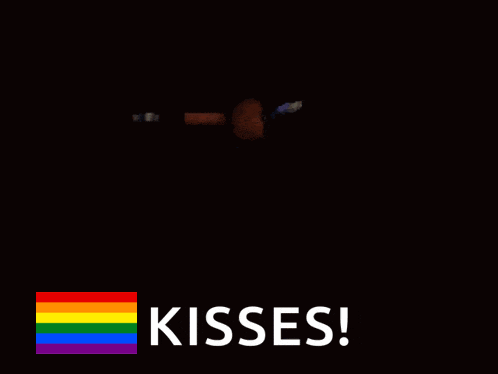 a picture of a monster with the words kisses written below it