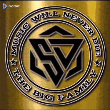 a logo for the big family music will never die