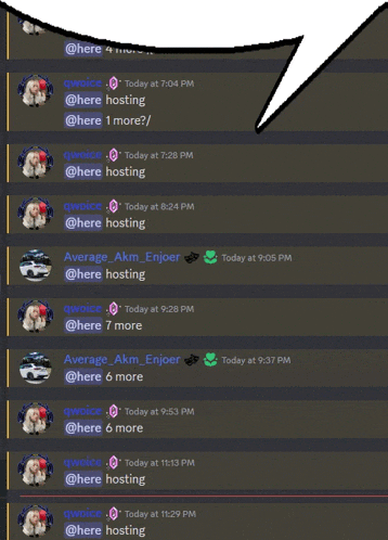 a screenshot of a discord conversation with average_akm_enjoer and others