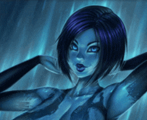 a woman with purple hair and blue eyes is standing in the rain