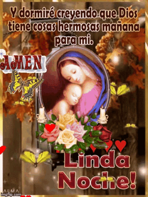 Linda Noche Amen GIF - Linda Noche Amen Mother Mary GIFs