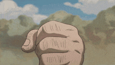 a cartoon of a man tied up with chains and a bubble in the middle