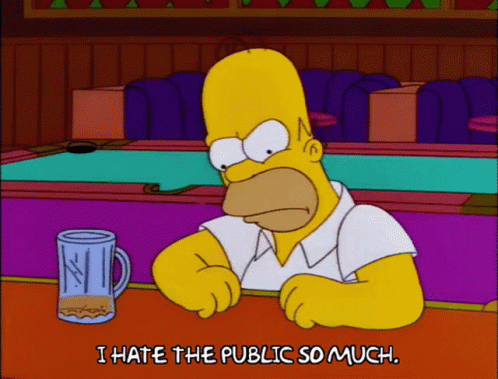 Homer Simpson Hate GIF - Homer Simpson Hate I Hate The Public So Much GIFs