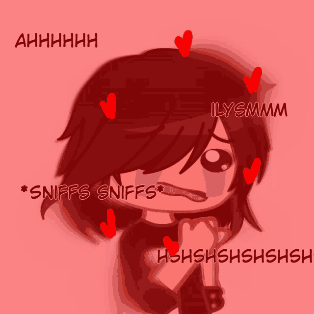 a drawing of a girl with the words sniffs sniffs written on it
