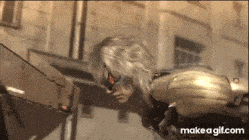 a video game character is flying through the air while wearing a mask .