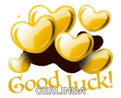 a sticker that says good luck gerlinda
