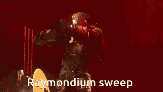 raymondium sweep is written on the bottom of a video