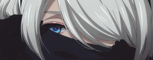 a close up of a person with blue eyes