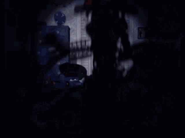 a nightmare foxy from five nights at freddy 's is screaming in the dark .