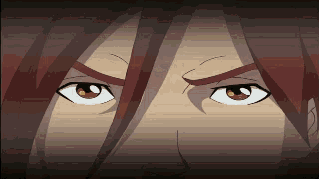 a close up of a person 's eyes with brown eyes