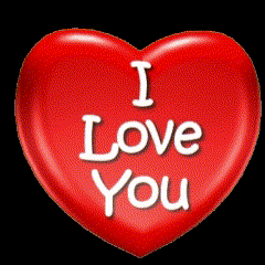 a red heart with the words " i love you " written on it