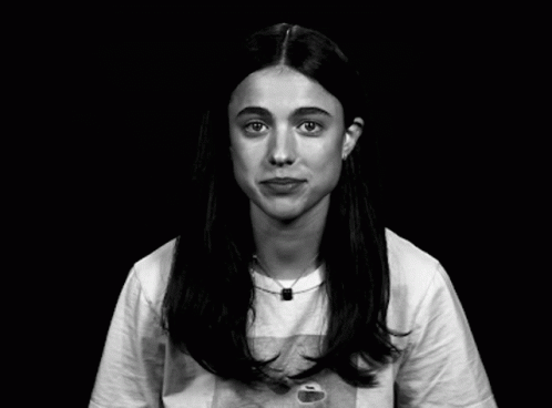 Margaret Qualley Laugh GIF - Margaret Qualley Laugh Black And White GIFs