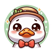 a cartoon duck with a hat and bow tie .