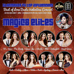 a poster for the best of love duets valentine concert by magicb elites