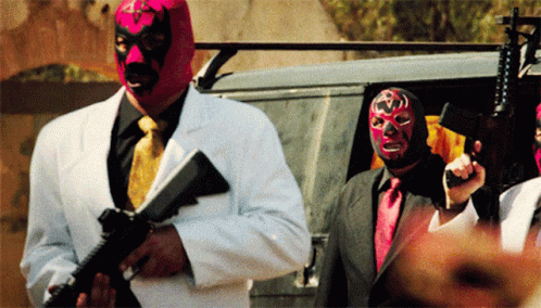 3from Hell Mask GIF - 3from Hell Mask Guns GIFs