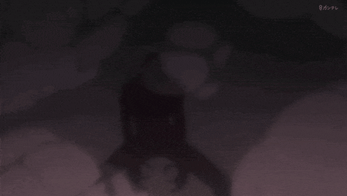a purple background with a shadow of a person in the dark
