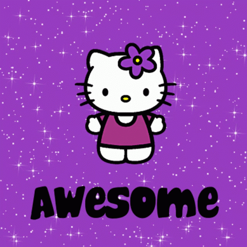 Awesome Purple GIF - Awesome Purple Hello Kitty GIFs