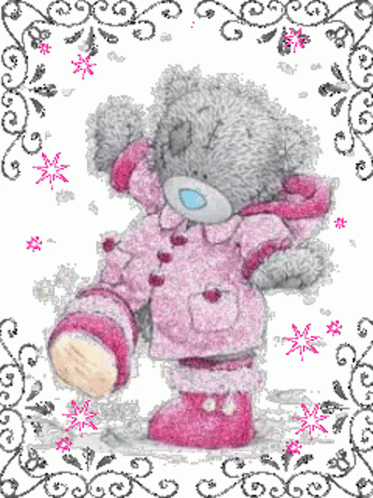 Tatty Teddy Fancy Frame Pink GIF - Tatty Teddy Fancy Frame Pink Sparkle GIFs