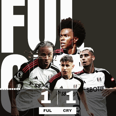 Fulham F.C. (1) Vs. Crystal Palace F.C. (1) Post Game GIF