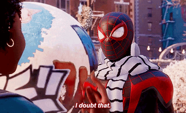 Spider Man Miles Morales GIF - Spider Man Miles Morales I Doubt That GIFs