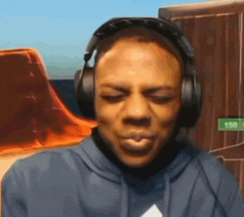 a man wearing headphones with a dollar sign in the background that says 199