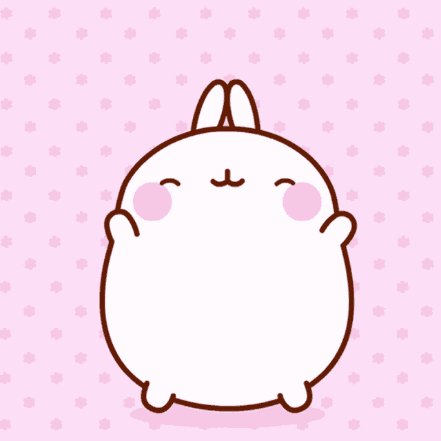 Cough On Elbow Molang GIF - Cough On Elbow Molang Cover Mouth GIFs