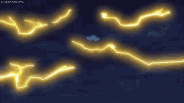a cartoon drawing of a lightning bolt in the sky