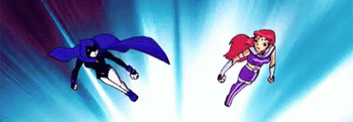 Starfire Raven GIF - Starfire Raven Starfire Raven Joined Force GIFs