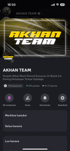 a phone screen shows a screenshot of the akhan team