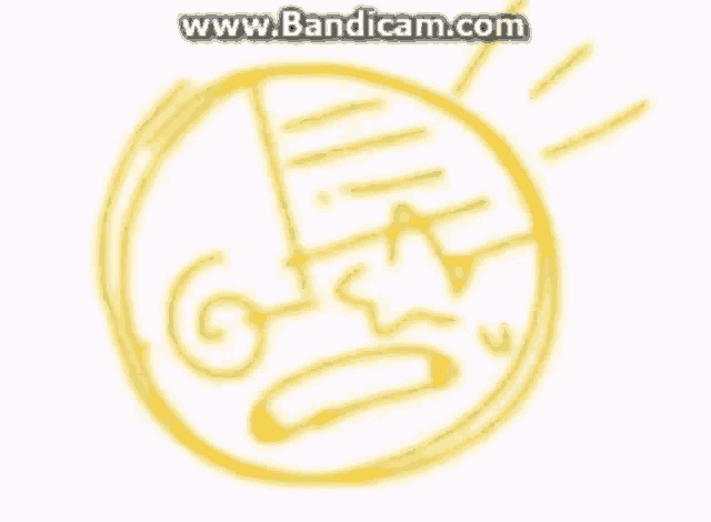 a drawing of a circle with a face in it