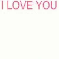 the words `` i love you '' are green and red on a white background .