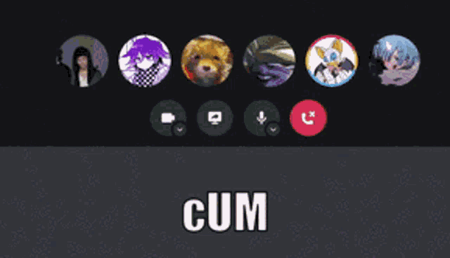 a screen with a bunch of icons and the word cum on the bottom