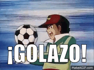 Benji Price De Supercampeones Siendo Empujado Por Un Gol GIF