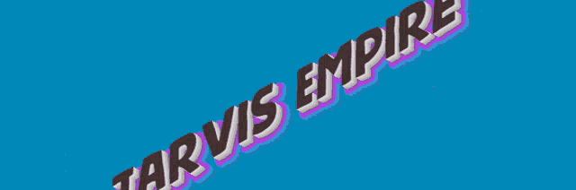 a blue background with the word jarvis empire written on it