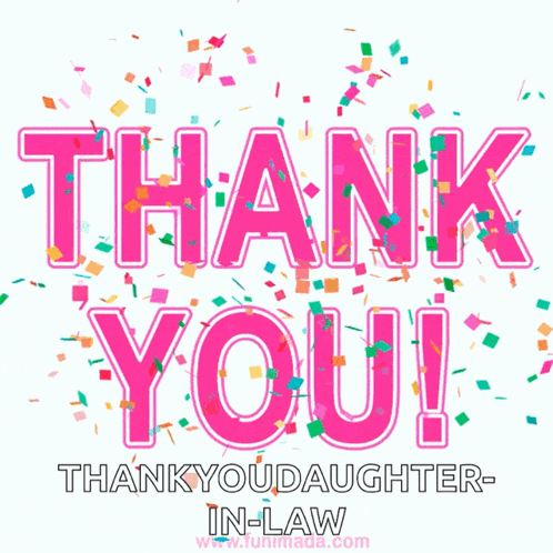 a greeting card that says thank you thankyoudaughter-in-law