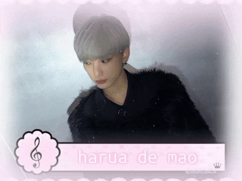 a picture of a person with the name harua de mao on the bottom