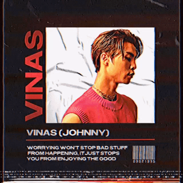 a poster for vinas johnny worrying won t stop bad stuff from happening just stops you from enjoying the good