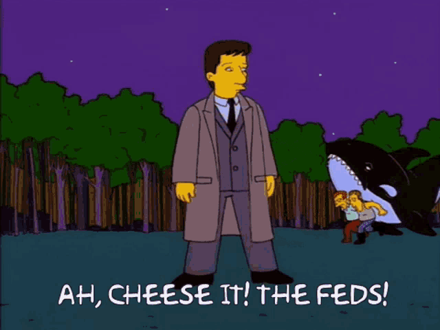 Cheese It Feds Moe Simpsons Xfiles GIF - Cheese It Feds Moe Simpsons Xfiles GIFs