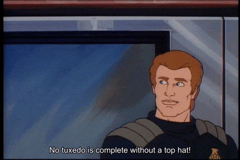 a man in a tuxedo is complete without a top hat