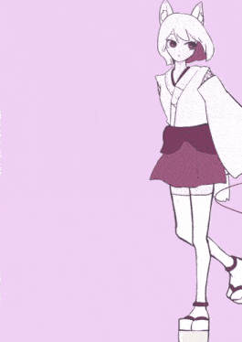 a drawing of a girl in a kimono with a bow