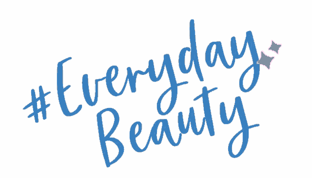 a white background with the words #everyday beauty written in pink