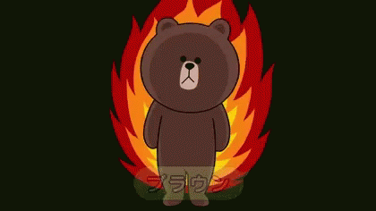 Bear Flames GIF - Bear Flames Cartoon GIFs