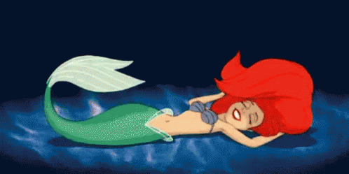 Cozy In The Sand - The Little Mermaid GIF - Cozy Comfortable Getting Comfortable GIFs