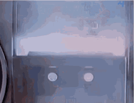 a close up of a cassette tape in a clear case .