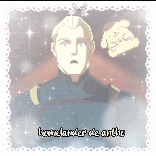 a picture of a man with the name homelander de antho written on it